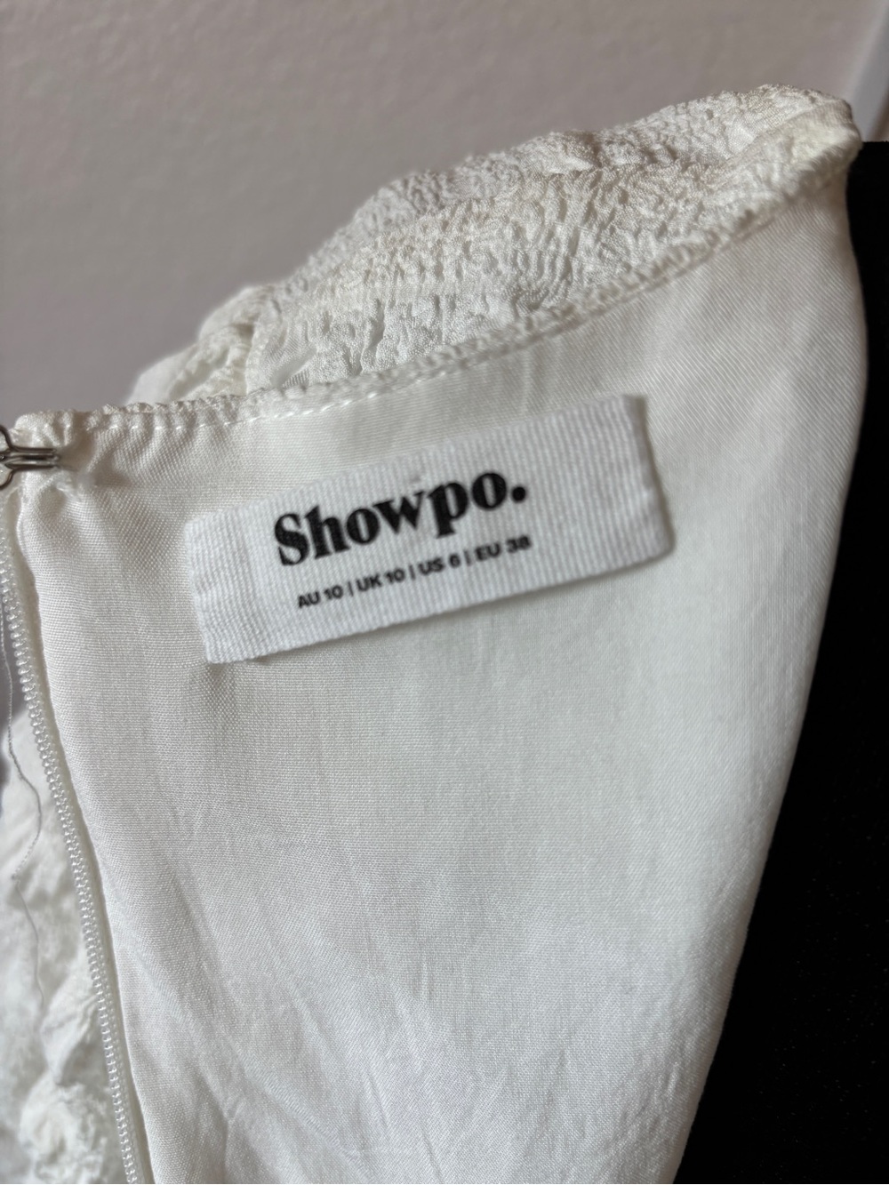Showpo. Miggy Textured White Cutout Maxi Dress with Puff Sleeves - Picture 12 of 12